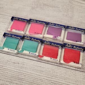 Mokuba Embroidery Sylk Ribbon - 7mm - 8 Packs Mixed Colors #3 - 3 yds each